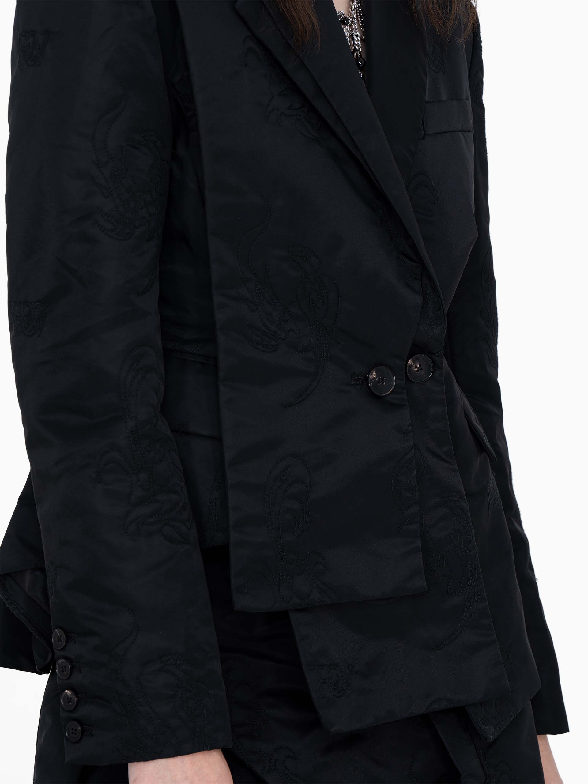 PHOENIX QUILTED PLEATED SUIT