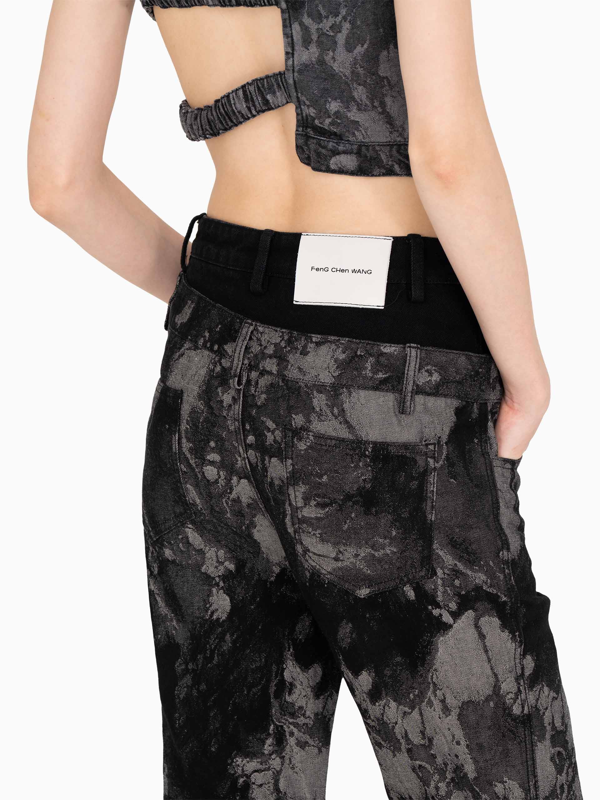 JACQUARD FLARE JEANS