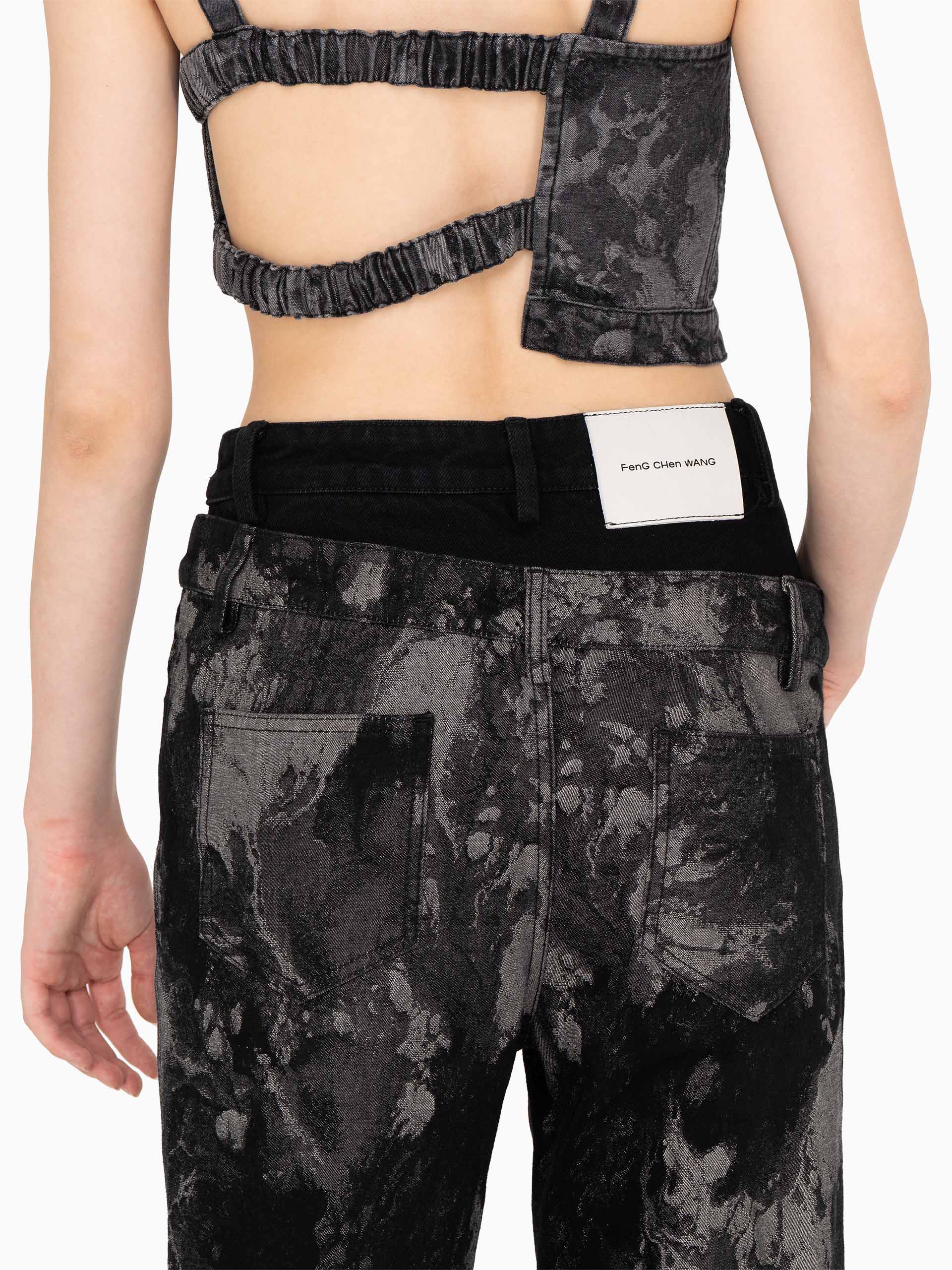 JACQUARD FLARE JEANS